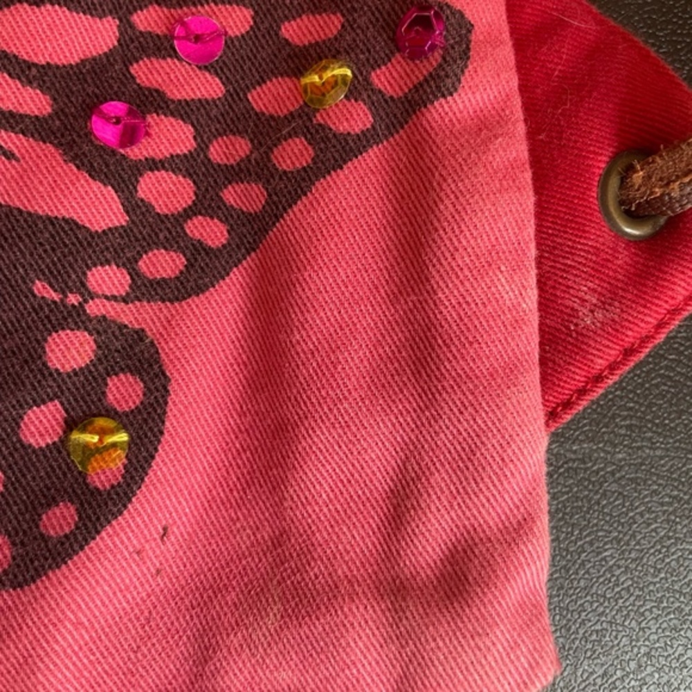 GAP Pink Coral Drawstring Backpack with Butterfly Print - Picture 5 of 7